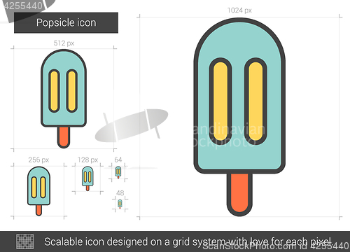 Image of Popsicle line icon.