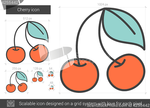 Image of Cherry line icon.