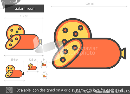 Image of Salami line icon.