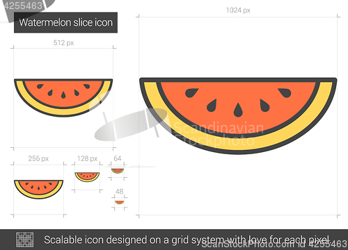 Image of Watermelon line icon.