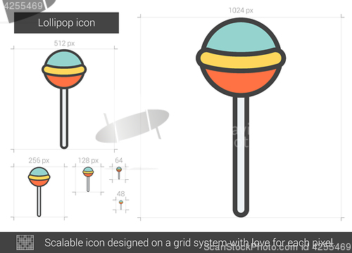 Image of Lollipop line icon.