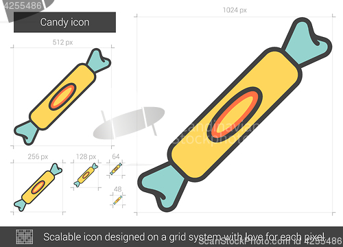 Image of Candy line icon.