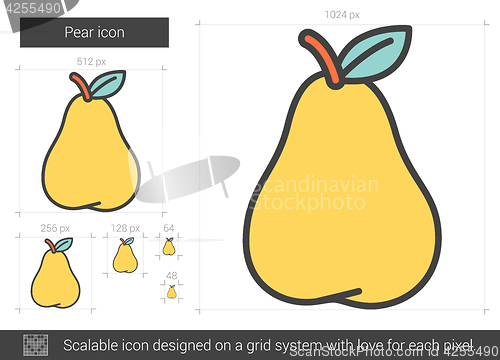 Image of Pear line icon.