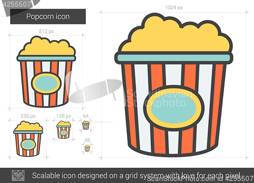 Image of Popcorn line icon.