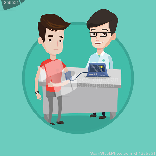 Image of Blood pressure measurement vector illustration.