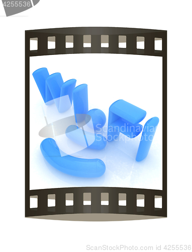 Image of WiFi symbol. 3d illustration. The film strip