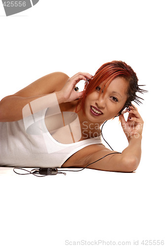 Image of woman with headphone