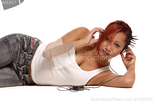 Image of woman with headphone