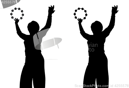 Image of Woman with tambourine