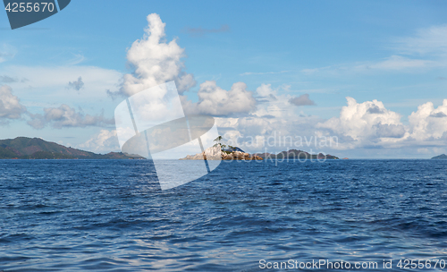 Image of view to indian ocean and seychelles islands
