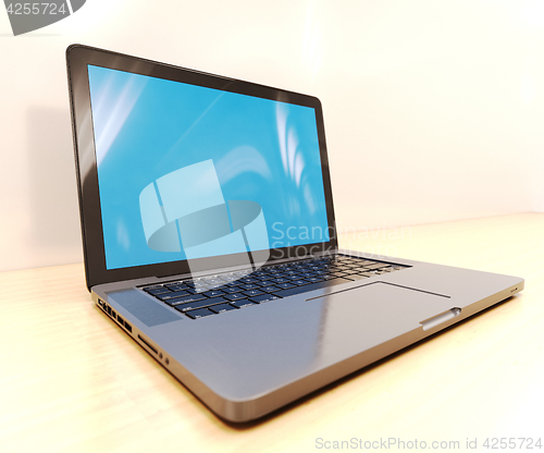 Image of Laptop with Blank Screen