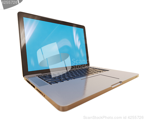 Image of Laptop with Blank Screen