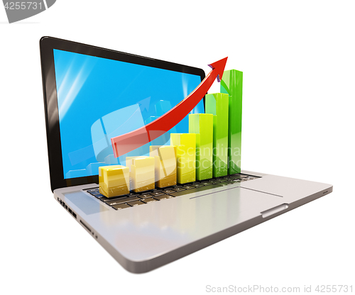 Image of Growth Chart on Laptop Computer