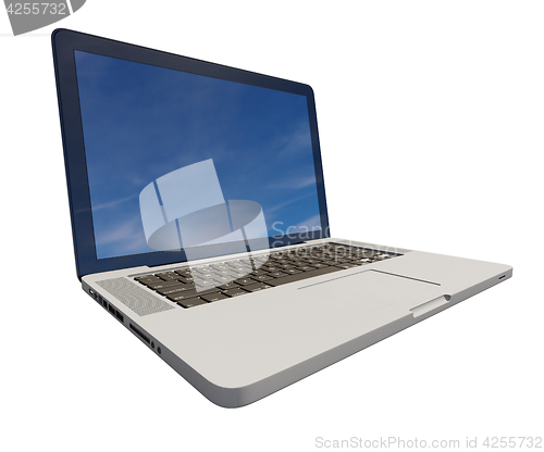 Image of Laptop with Blank Screen