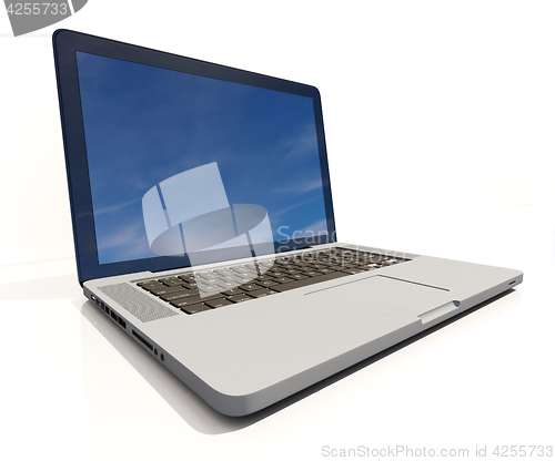 Image of Laptop with Blank Screen