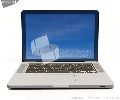 Image of Laptop with Blank Screen