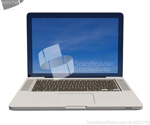 Image of Laptop with Blank Screen