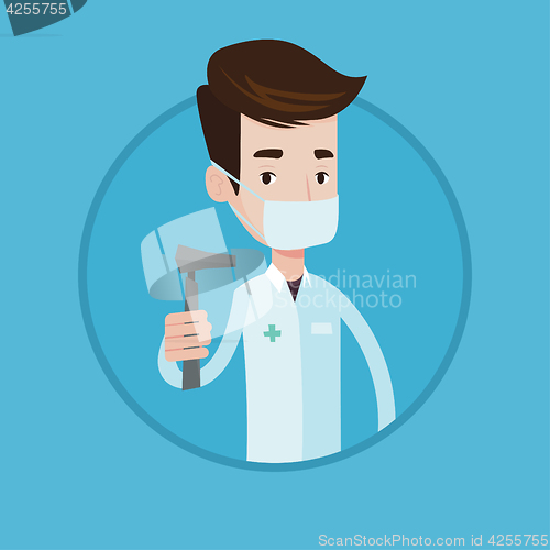 Image of Ear nose throat doctor vector illustration.