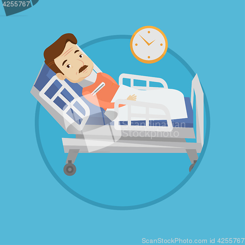 Image of Man with neck injury vector illustration.