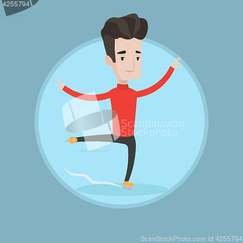 Image of Male figure skater vector illustration.