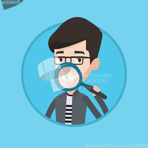 Image of Man brushing his teeth vector illustration.