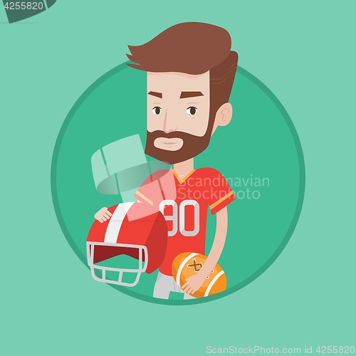 Image of Rugby player vector illustration.