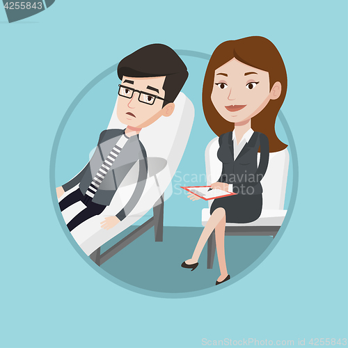 Image of Psychologist having session with patient.