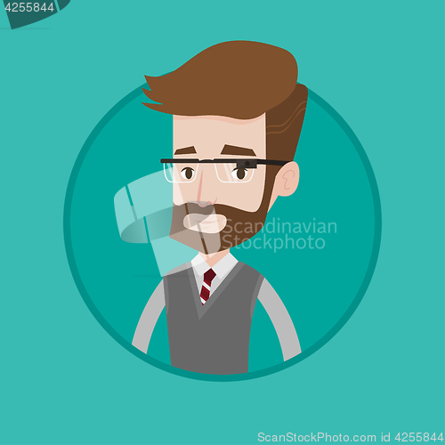 Image of Young man wearing smart glass vector illustration.