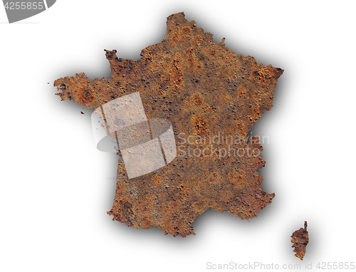 Image of Textured map of France in nice colors