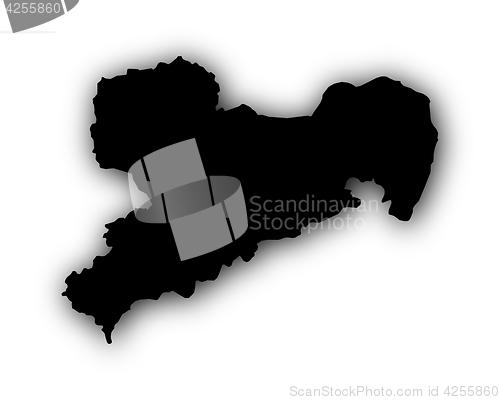 Image of Map of Saxony with shadow