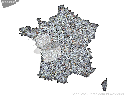 Image of Textured map of France in nice colors