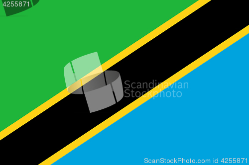 Image of Colored flag of Tanzania