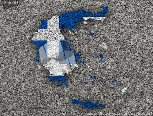 Image of Textured map of Greece in nice colors