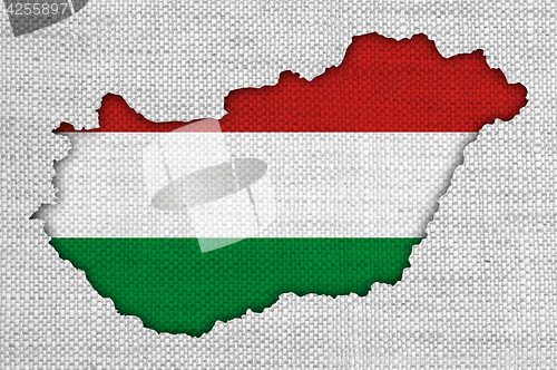 Image of Textured map of Hungary in nice colors