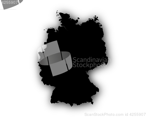 Image of Map of Germany with shadow