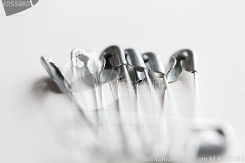 Image of close up of sewing pins