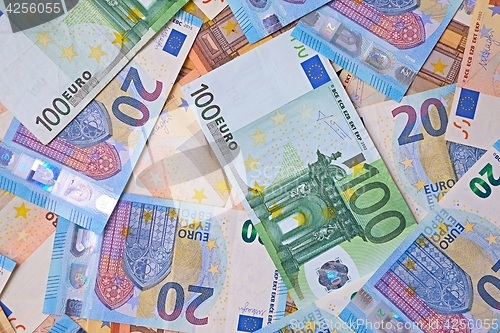 Image of Euro Banknotes Background