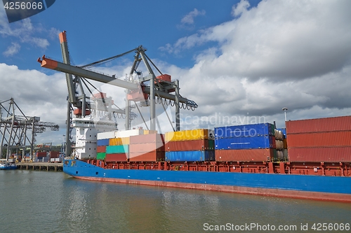 Image of Container Ship in Port