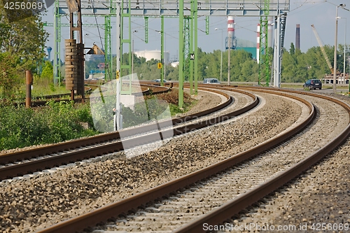 Image of Railway tracks closeup