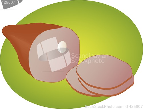 Image of Leg of ham illustration