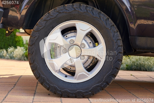 Image of Wheel of a 4x4 vehicle