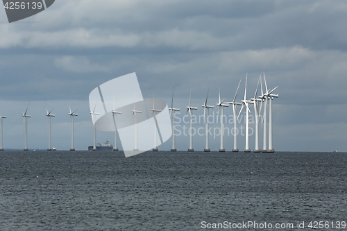 Image of Wind tubines near the coast