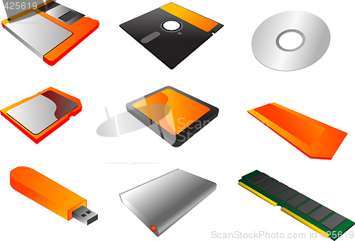 Image of Storage media clipart