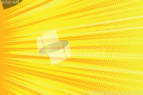 Image of Orange rays pop art comic background