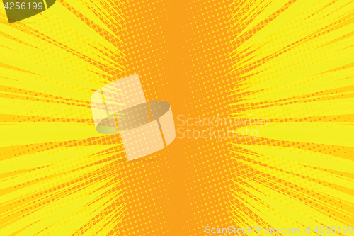 Image of Orange rays pop art comic background