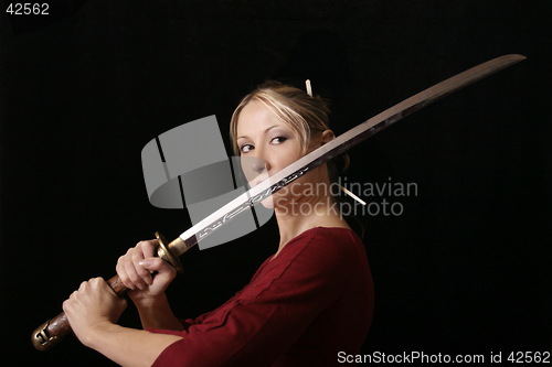 Image of Female with a samurai sword