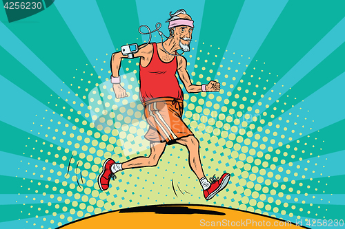 Image of The old man runner, healthy lifestyle