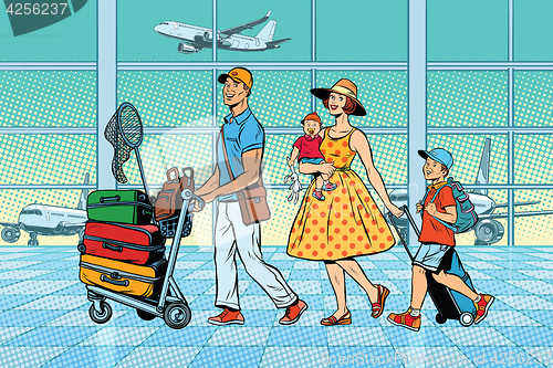 Image of Family travelers at the airport