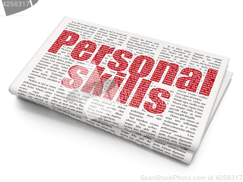 Image of Learning concept: Personal Skills on Newspaper background