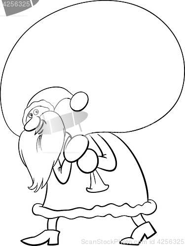 Image of santa with sack coloring book